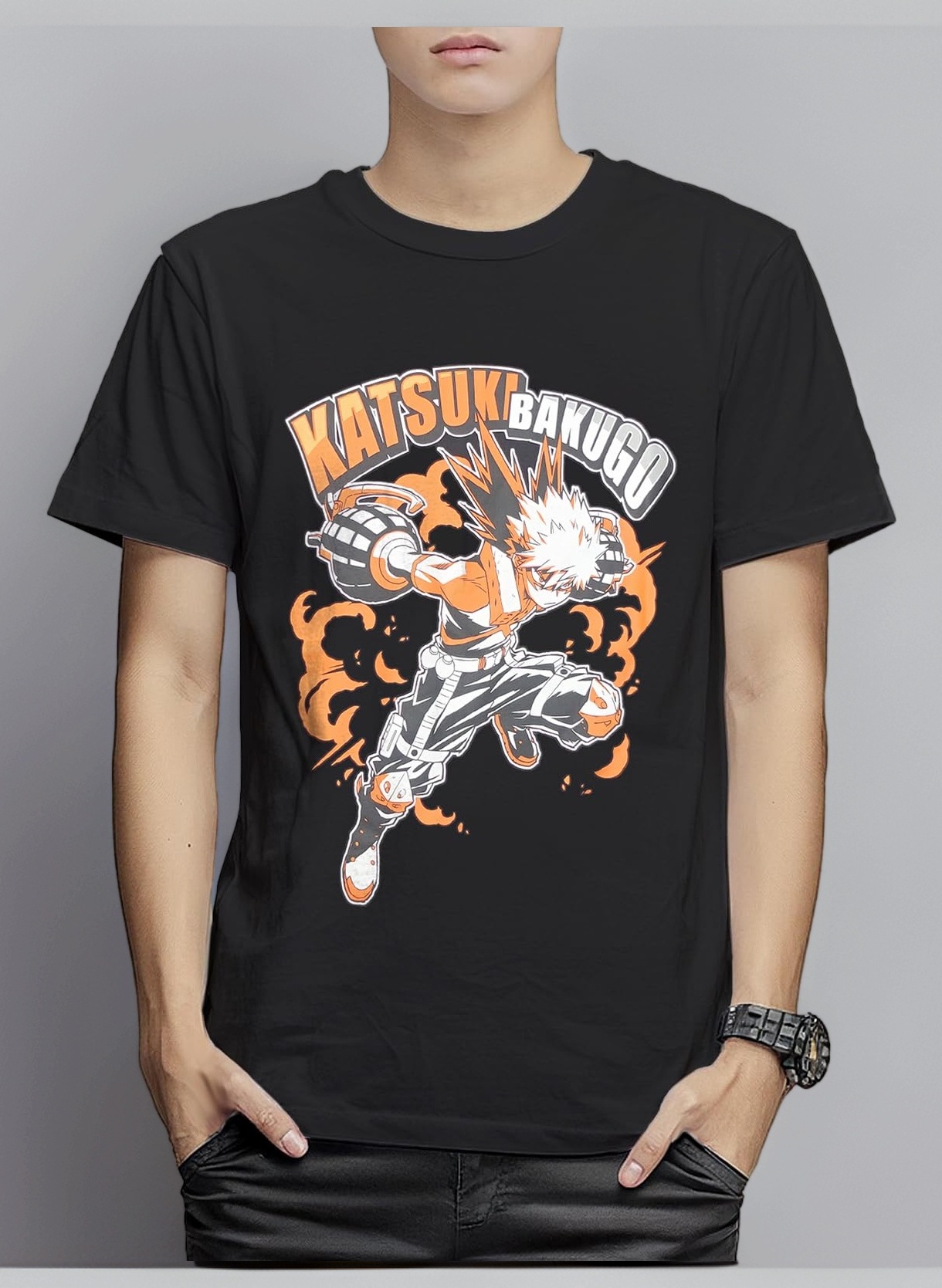 Amazon | [ファインプラス] Tシャツ ヒロアカ 爆豪 僕のヒーロー